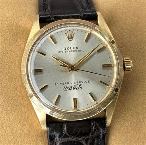 SIGNED ROLEX, OYSTER PERPETUAL, 25 YEARS SERVICE, 